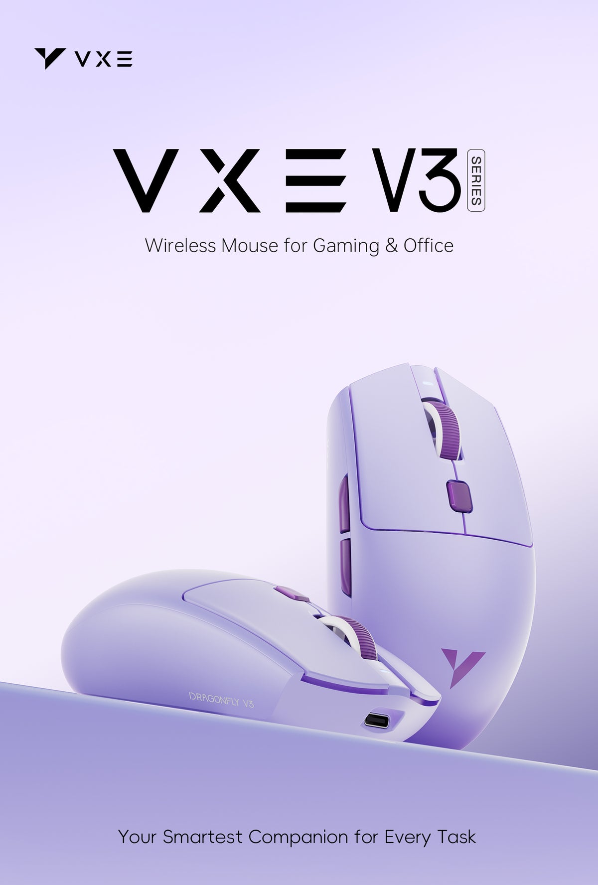 VXE Dragonfly V3 / V3 Pro Quad-Mode Wireless Gaming & Work Mouse | 49g ...