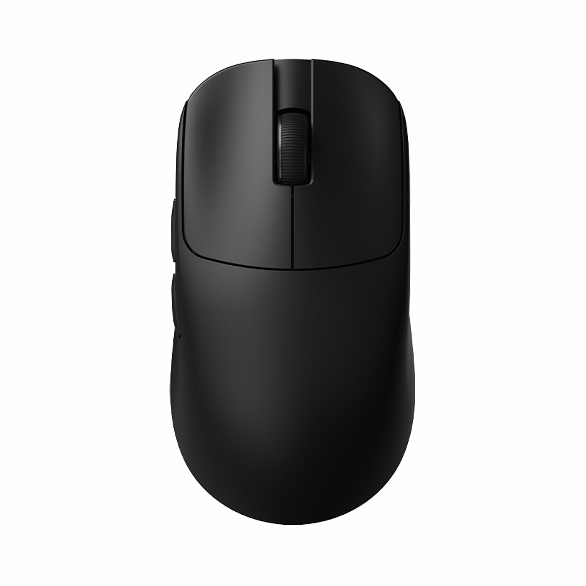 VXE MAD R Series matte black wireless gaming mouse with ice-feeling coating, top-down view on white background.