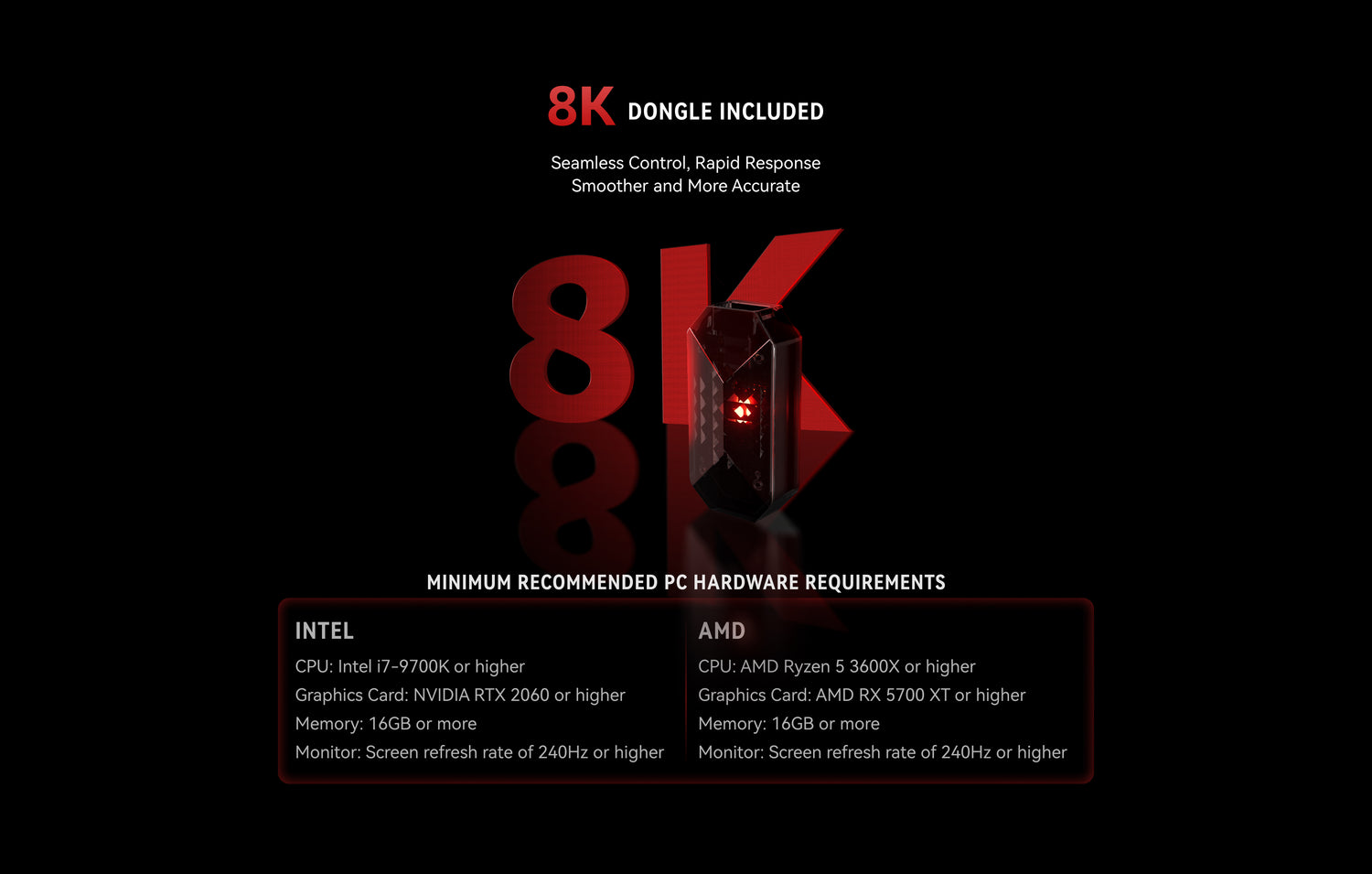 Receiver 8K và yêu cầu cấu hình máy tính của VXE MAD R