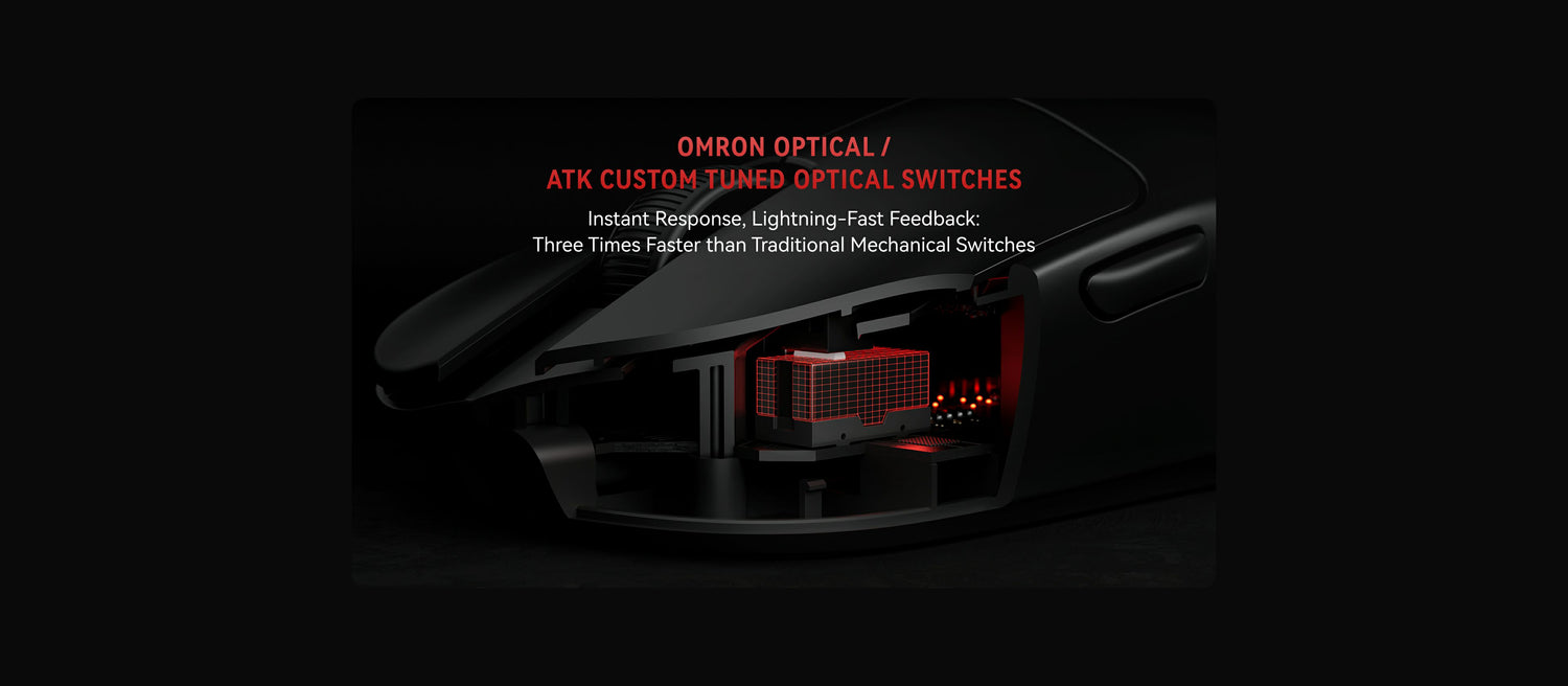 Switch quang Omron và ATK Custom-Tuned trên VXE MAD R